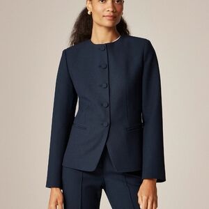 J Crew Cora lady jacket in four-season stretch CO256 Size 2 NWT Blazer Navy
